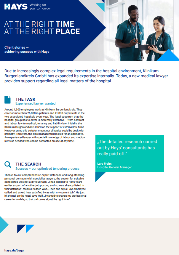 Success story Burgenlandkreis clinic