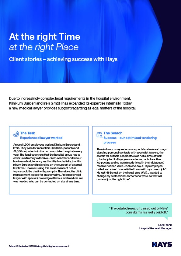Success story Burgenlandkreis clinic