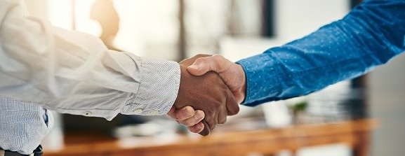 Business partners are shaking hands