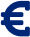 Icon - Darkblue euro symbol