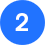 Icon - Number 2 on circle in azure blue