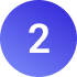 Icon - Nummer 2 auf Kreis in lila