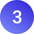 Icon - Nummer 3 auf Kreis in lila