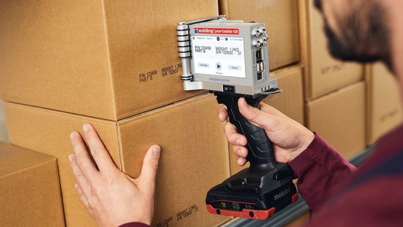 Portabler Handdrucker von Edding