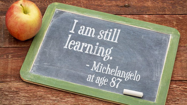 Zitat von Michaelangelo zum Lernen mit 87